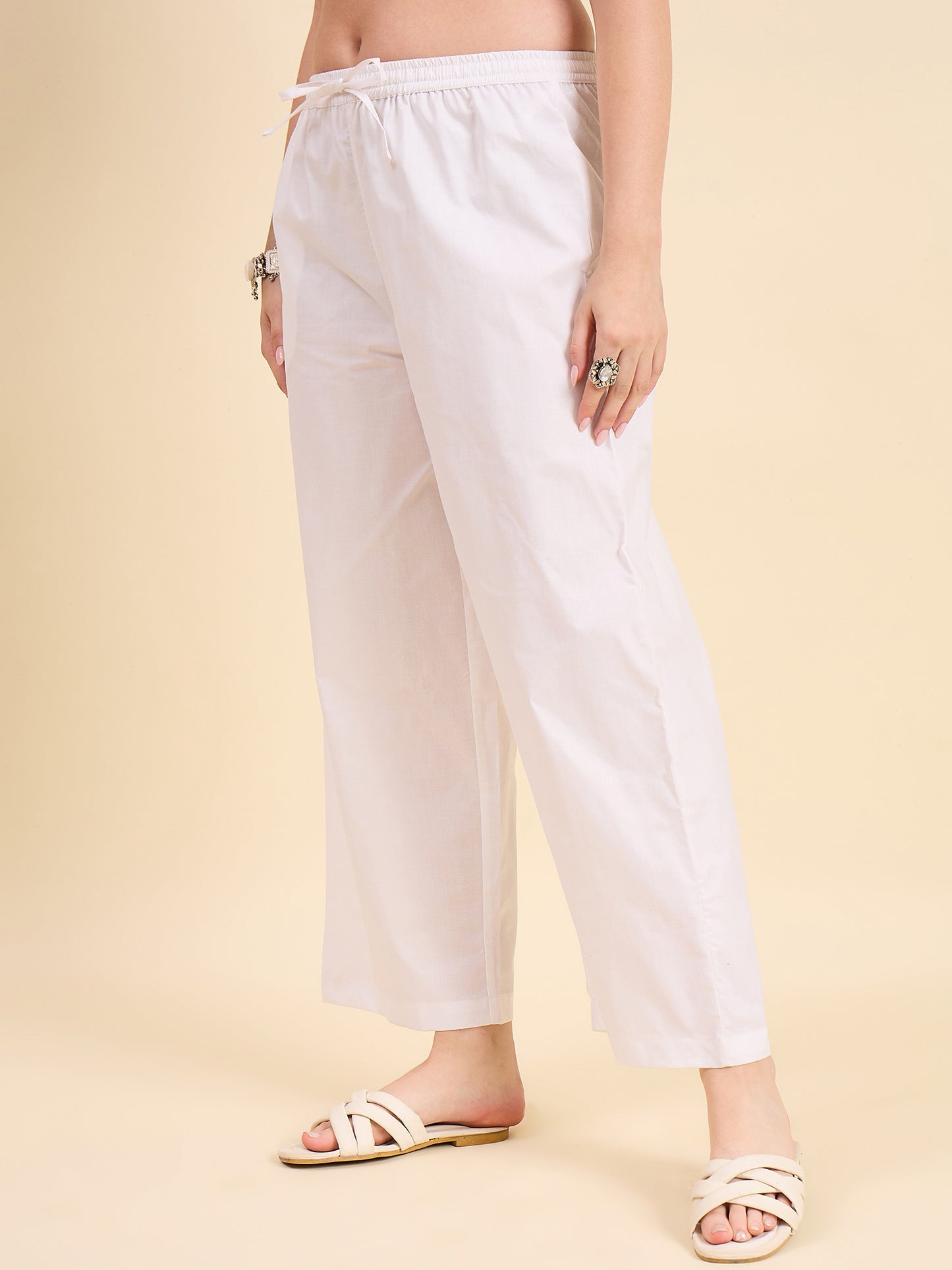 Ethnic Set Women Solid Palazzos
