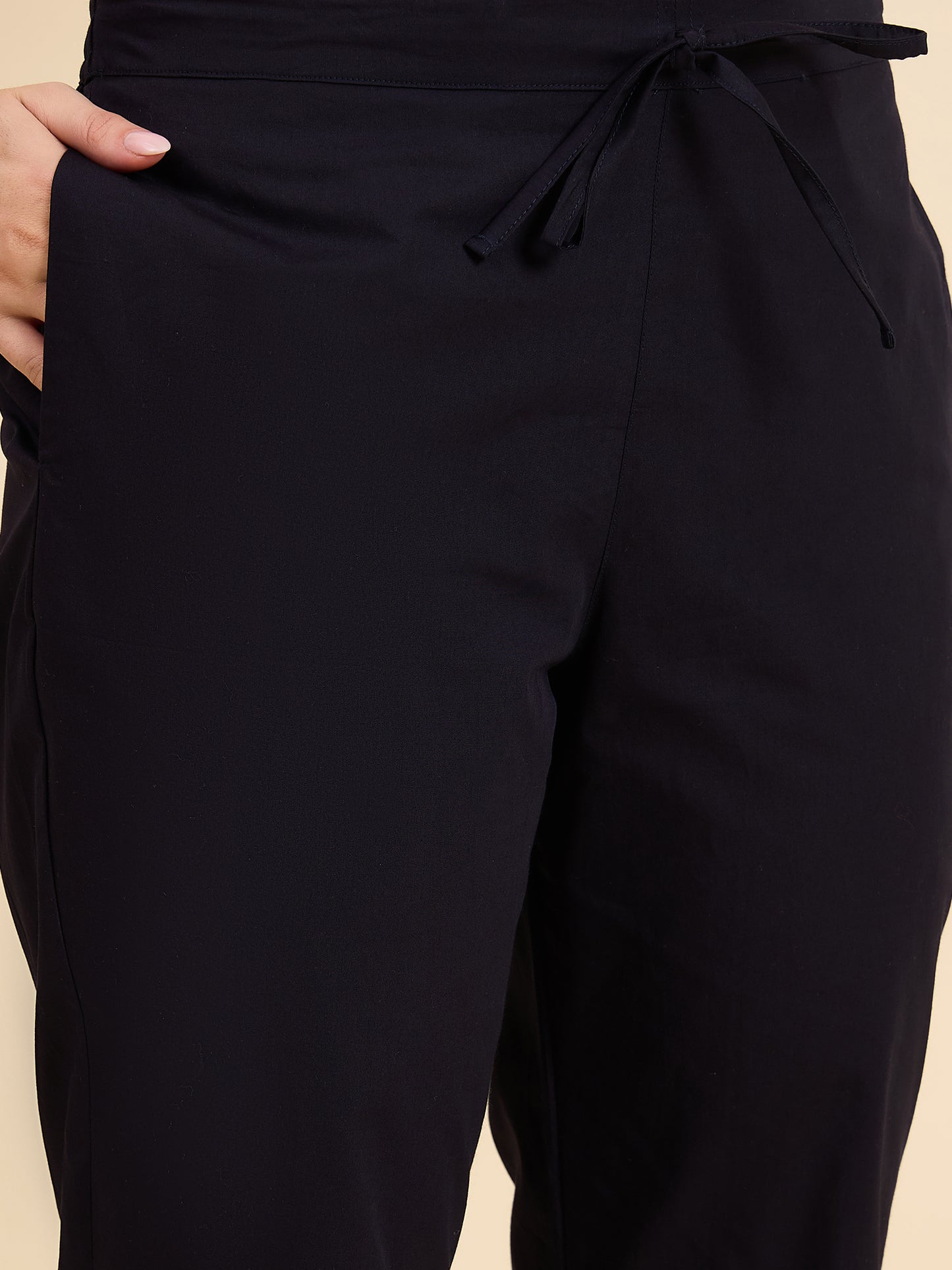 Ethnic Set Women Solid Trousers