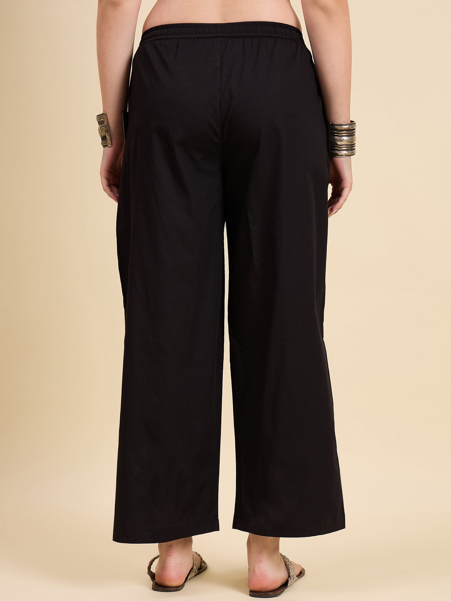 Ethnic Set Women Solid Palazzos