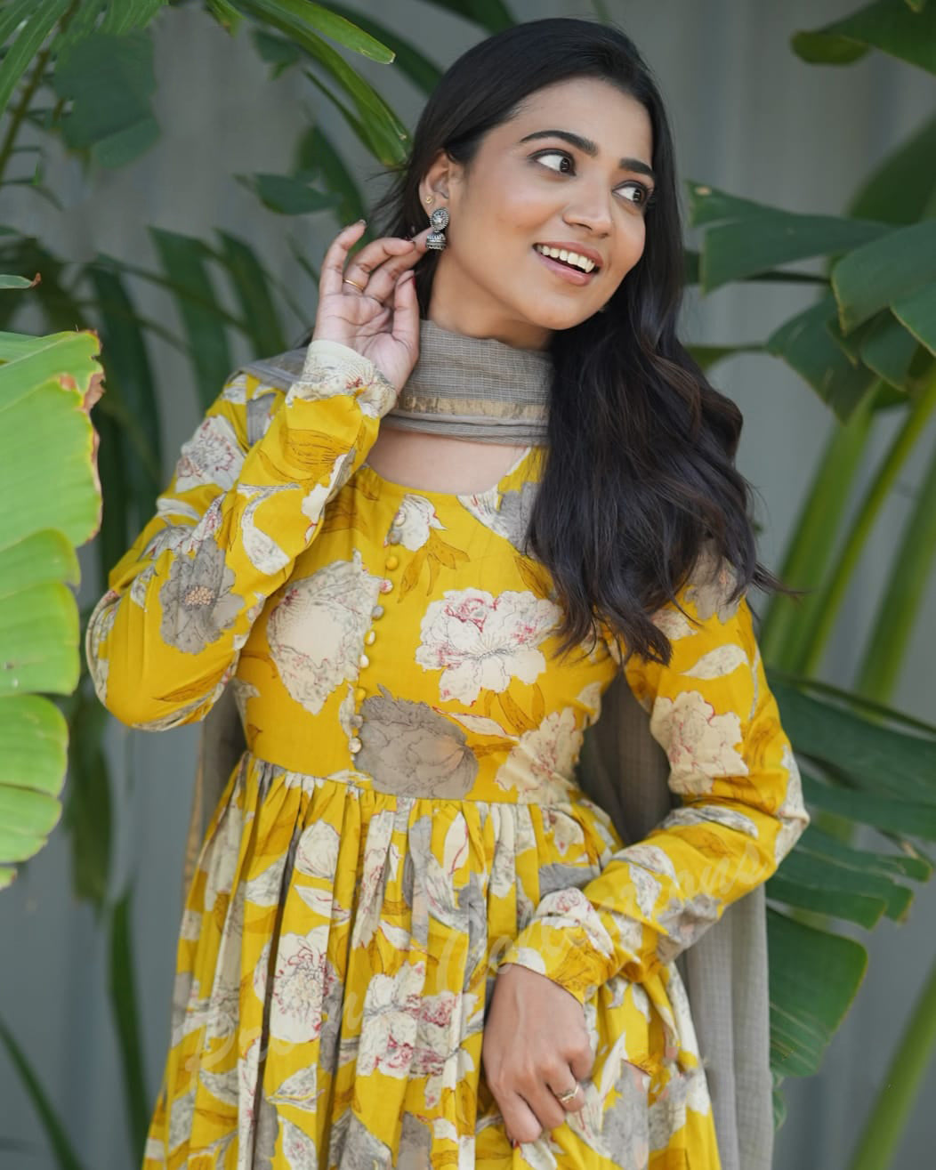 Ethnic Set Women Printed Anarkali Kurta and Pant Set With Dupatta