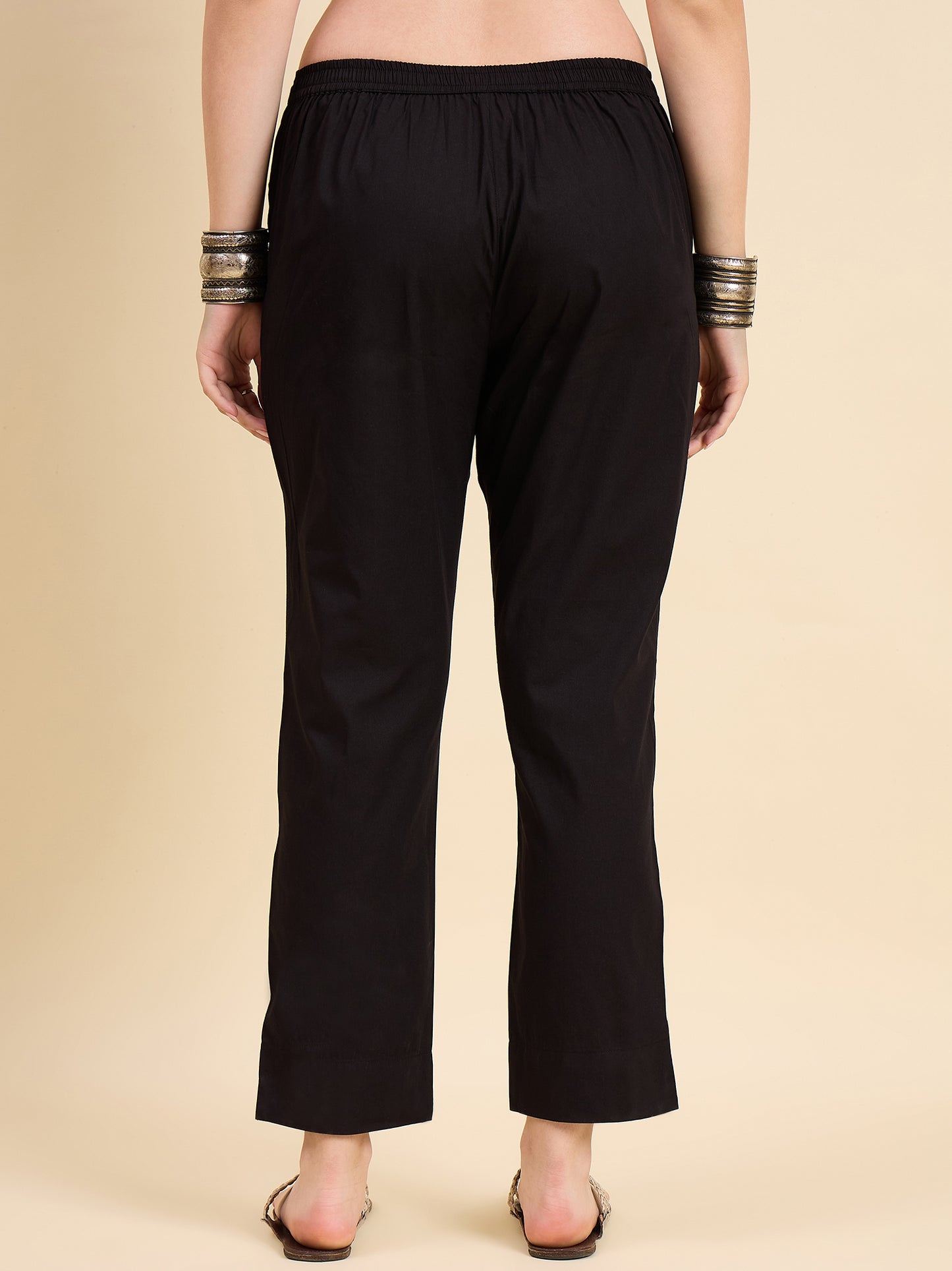 Ethnic Set Women Solid Trousers