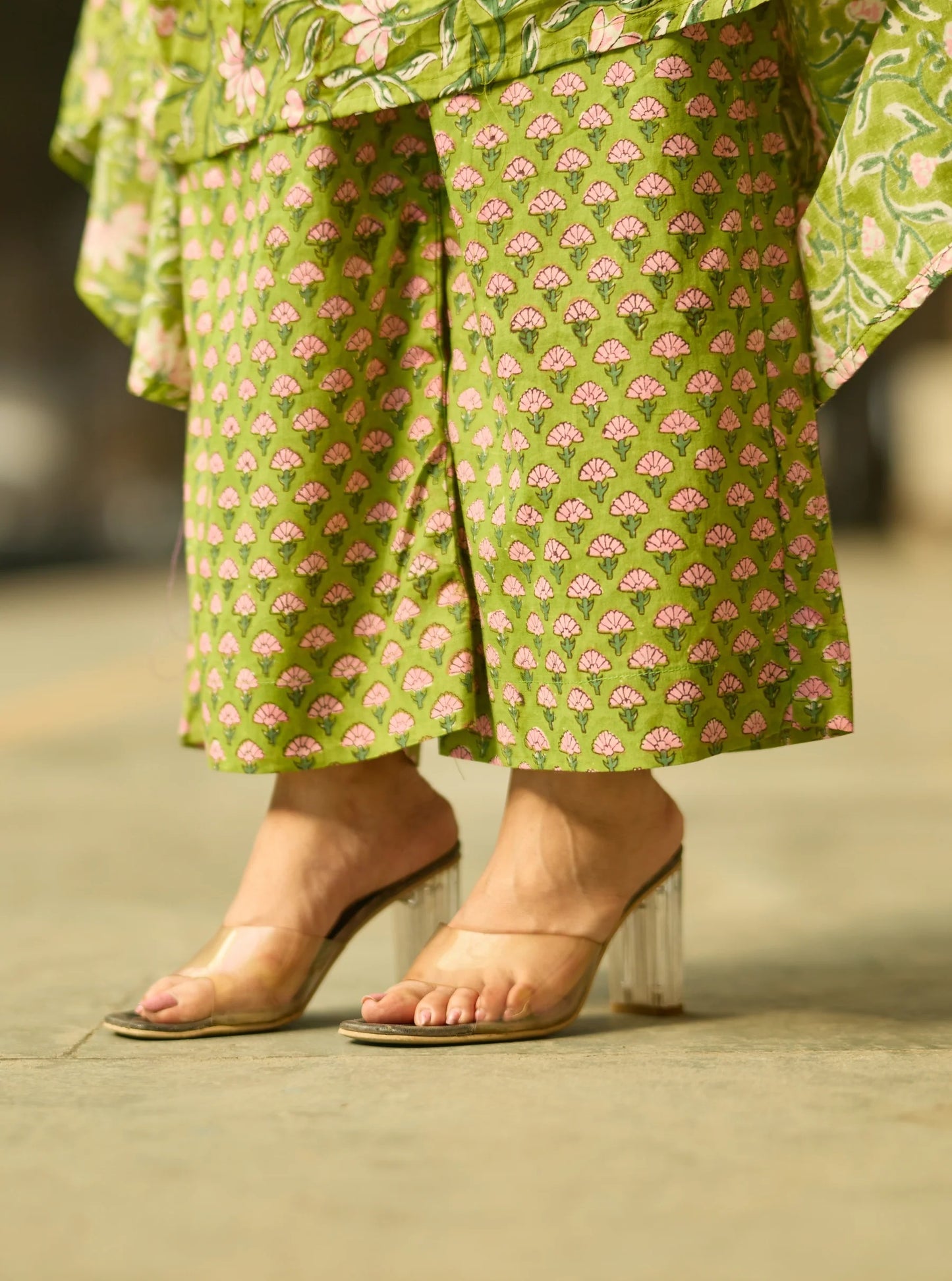 Ethnic Set Women Printed Anarkali Kurta and Pant with Dupatta