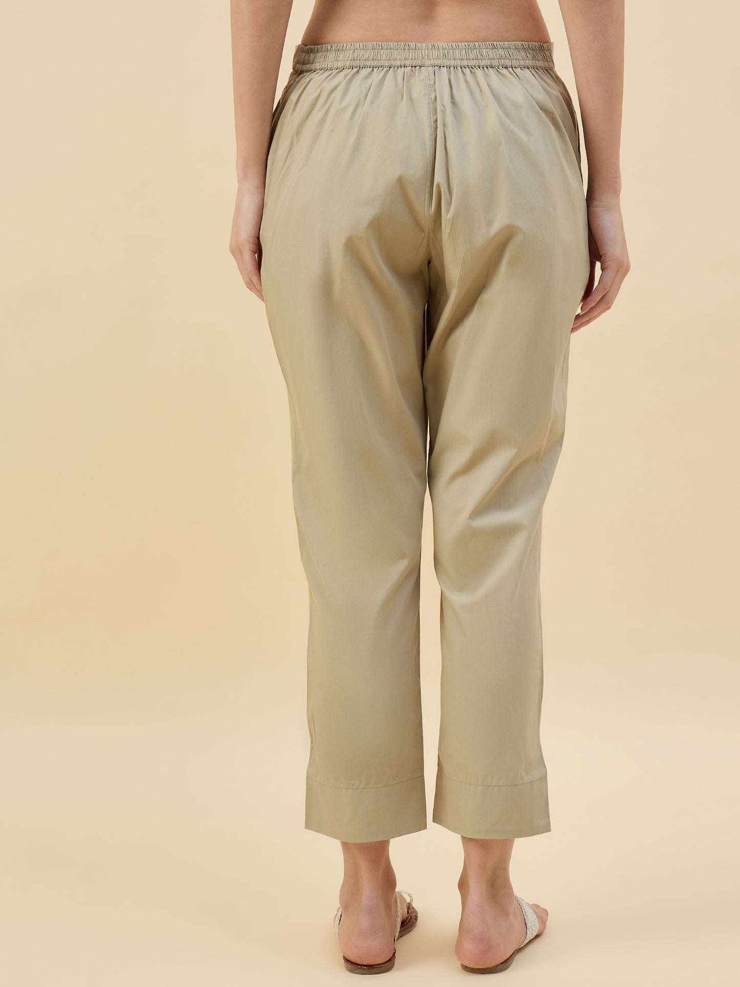 Ethnic Set Women Solid Trousers