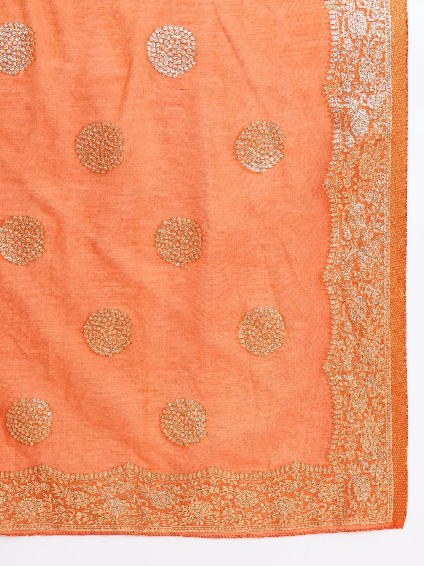 Ethnic Set Women Emboridered Straight Orange Kurta And Pant Set With Dupatta