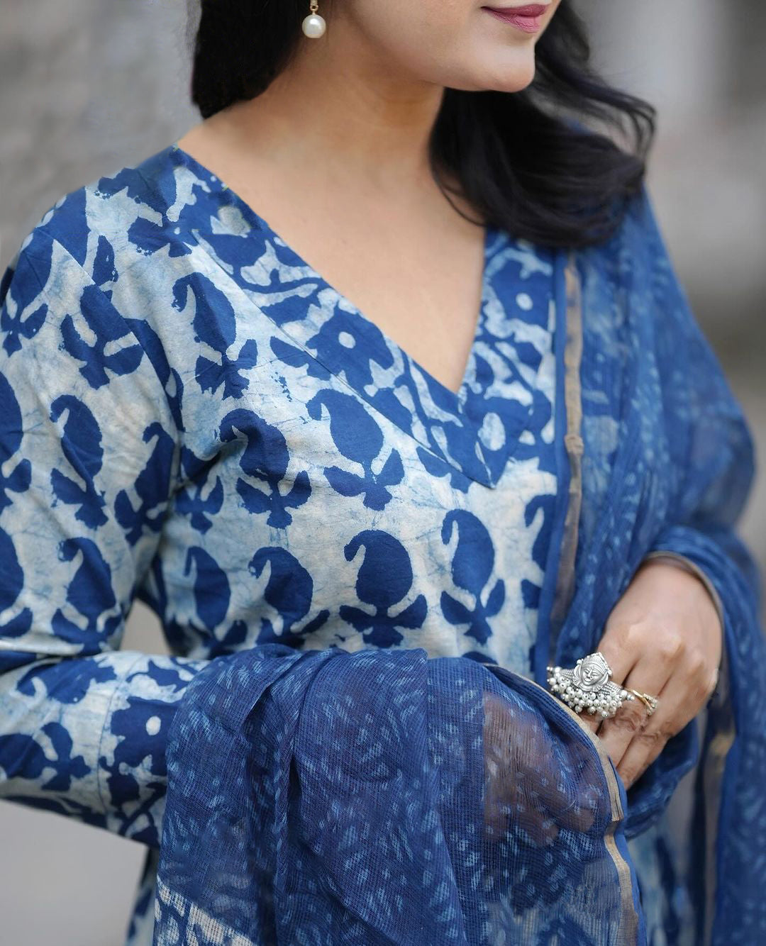 Ethnic Set Women Straight Printed Kurta and Pant Set With Dupatta