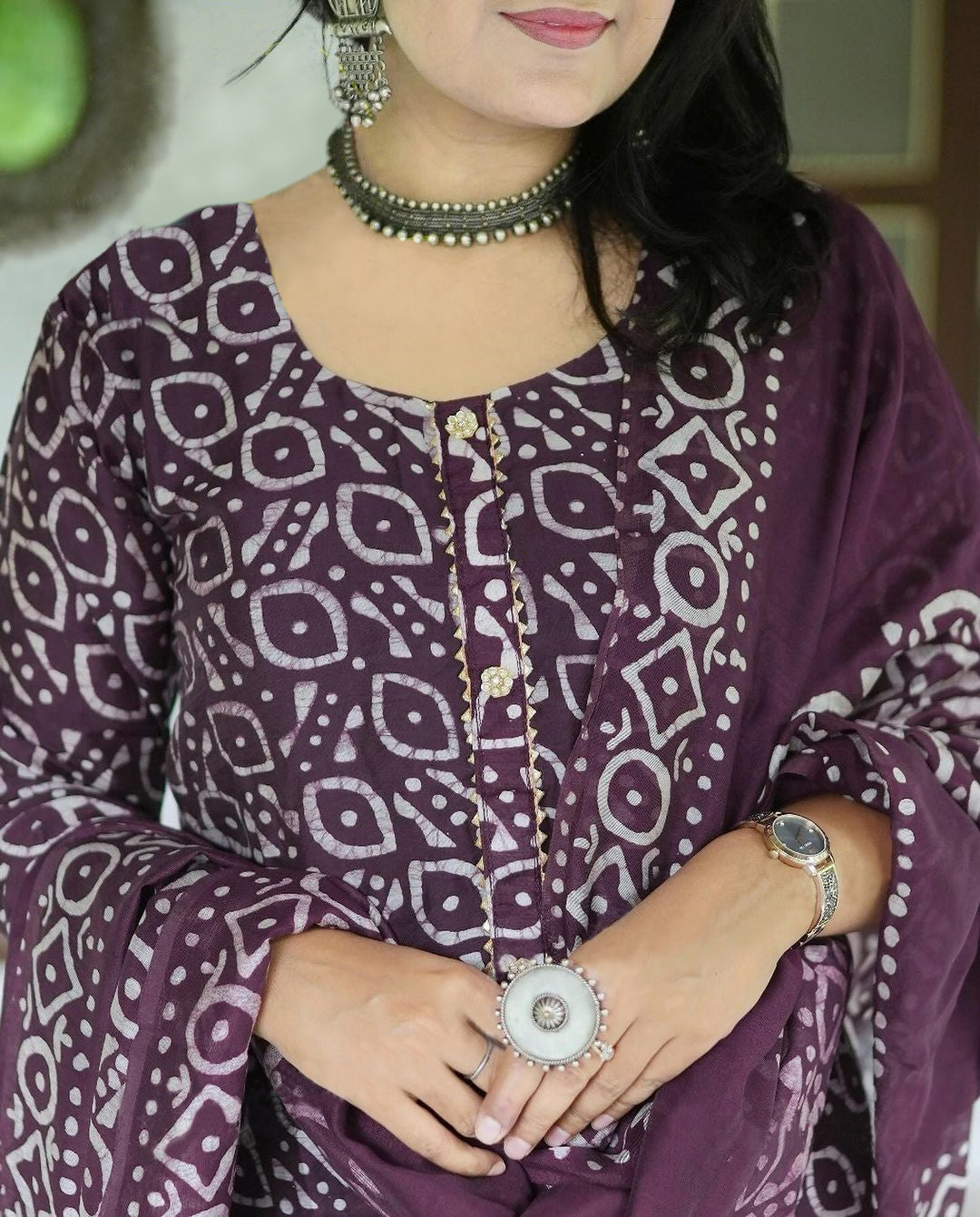 Ethnic Set Women Printed Straight Kurta And Pant Set With Dupatta