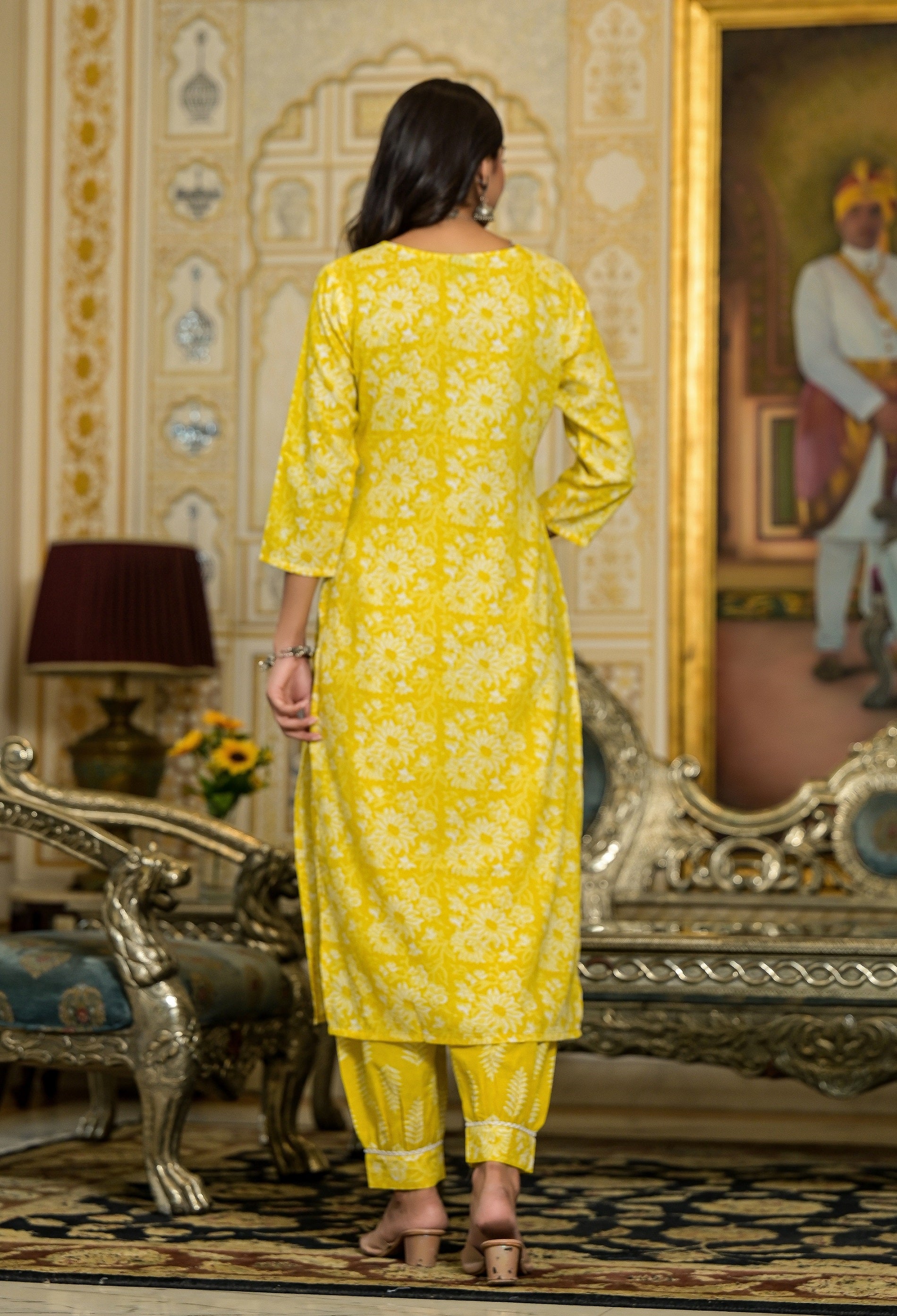 Ethnic Set Women Embroidery A-Line Kurta and Pant set with Dupatta - Ethnic Set