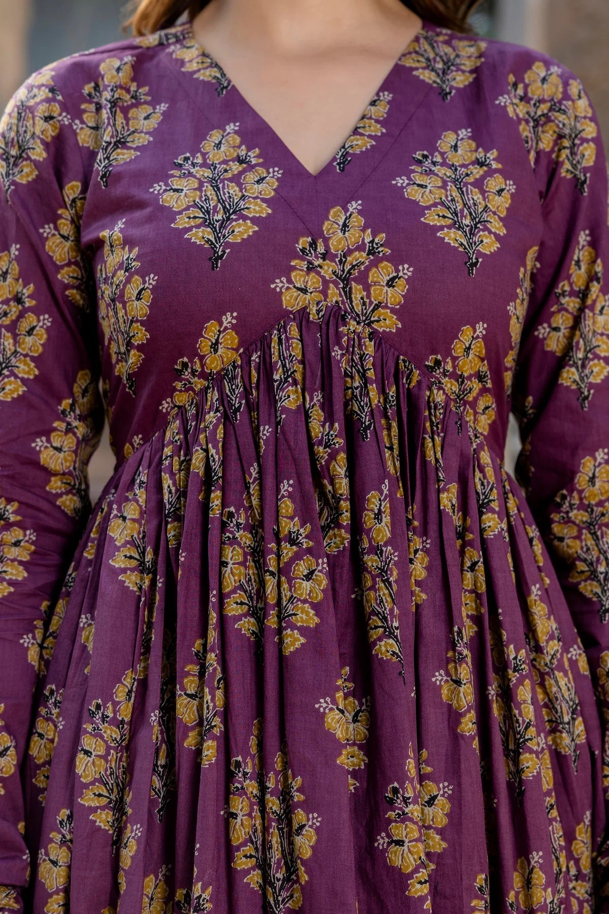 Ethnic Set Women Printed Anarkali Kurta and Pant Set with Dupatta