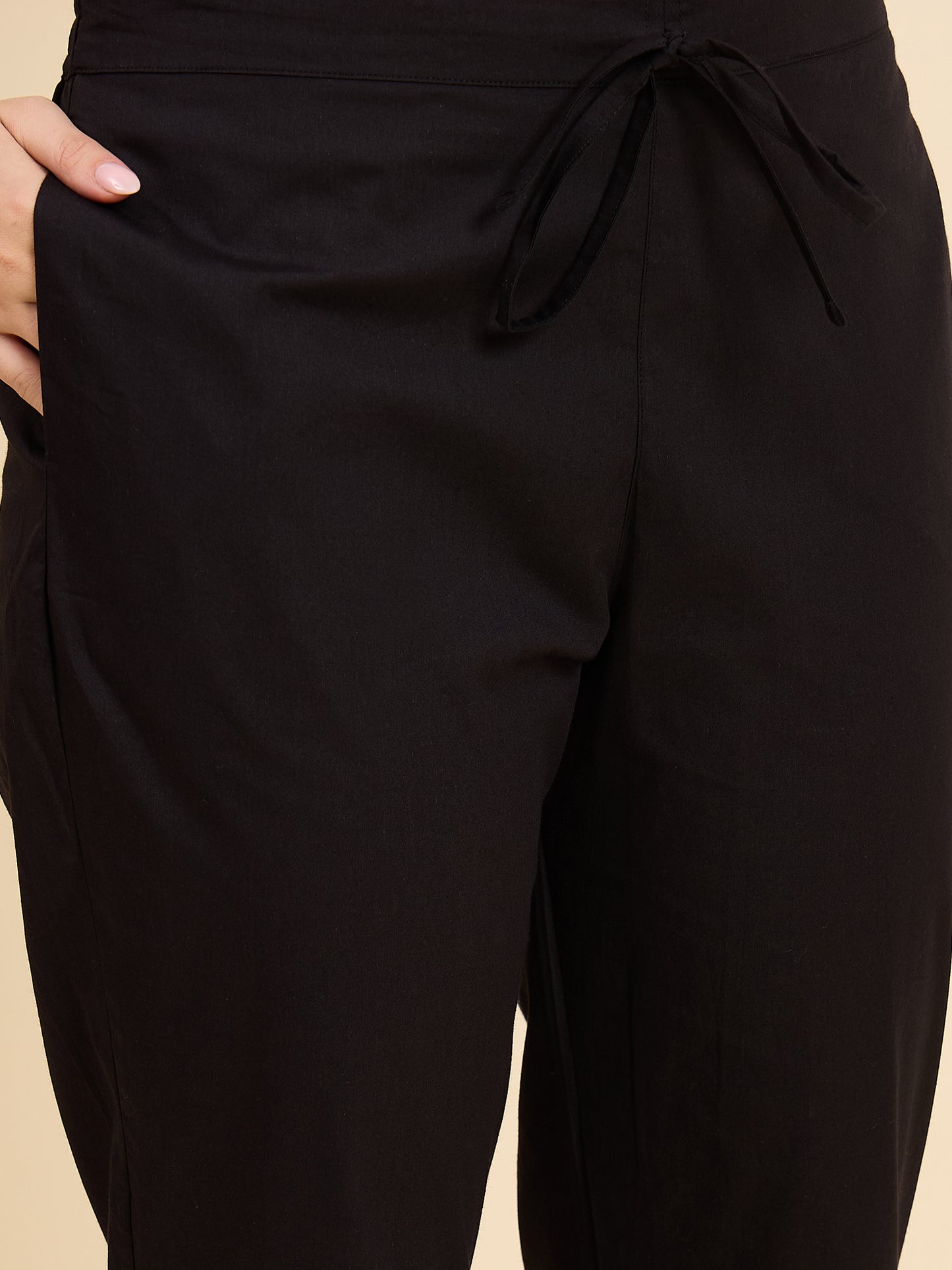 Ethnic Set Women Solid Trousers
