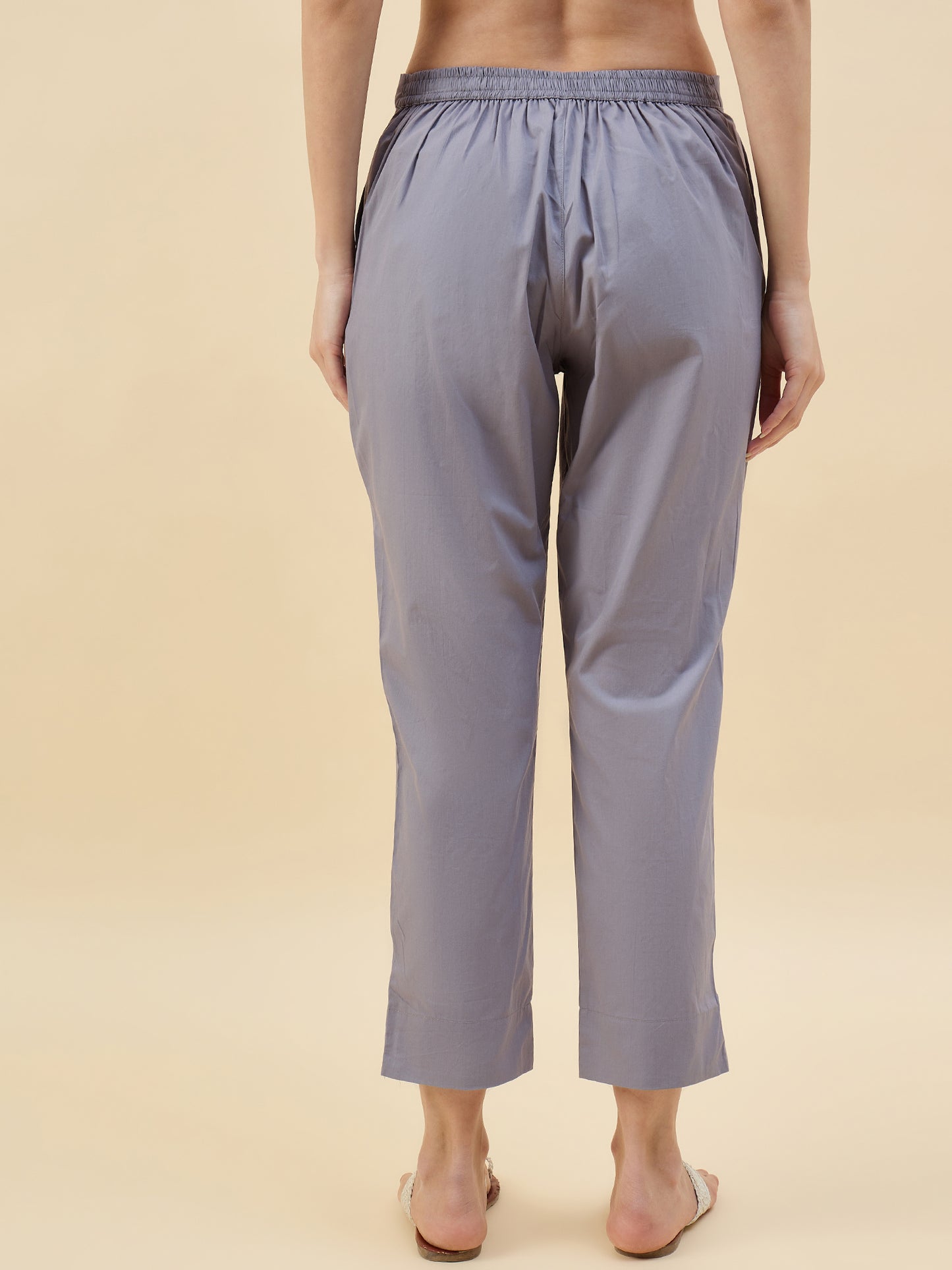 Ethnic Set Women Solid Trousers