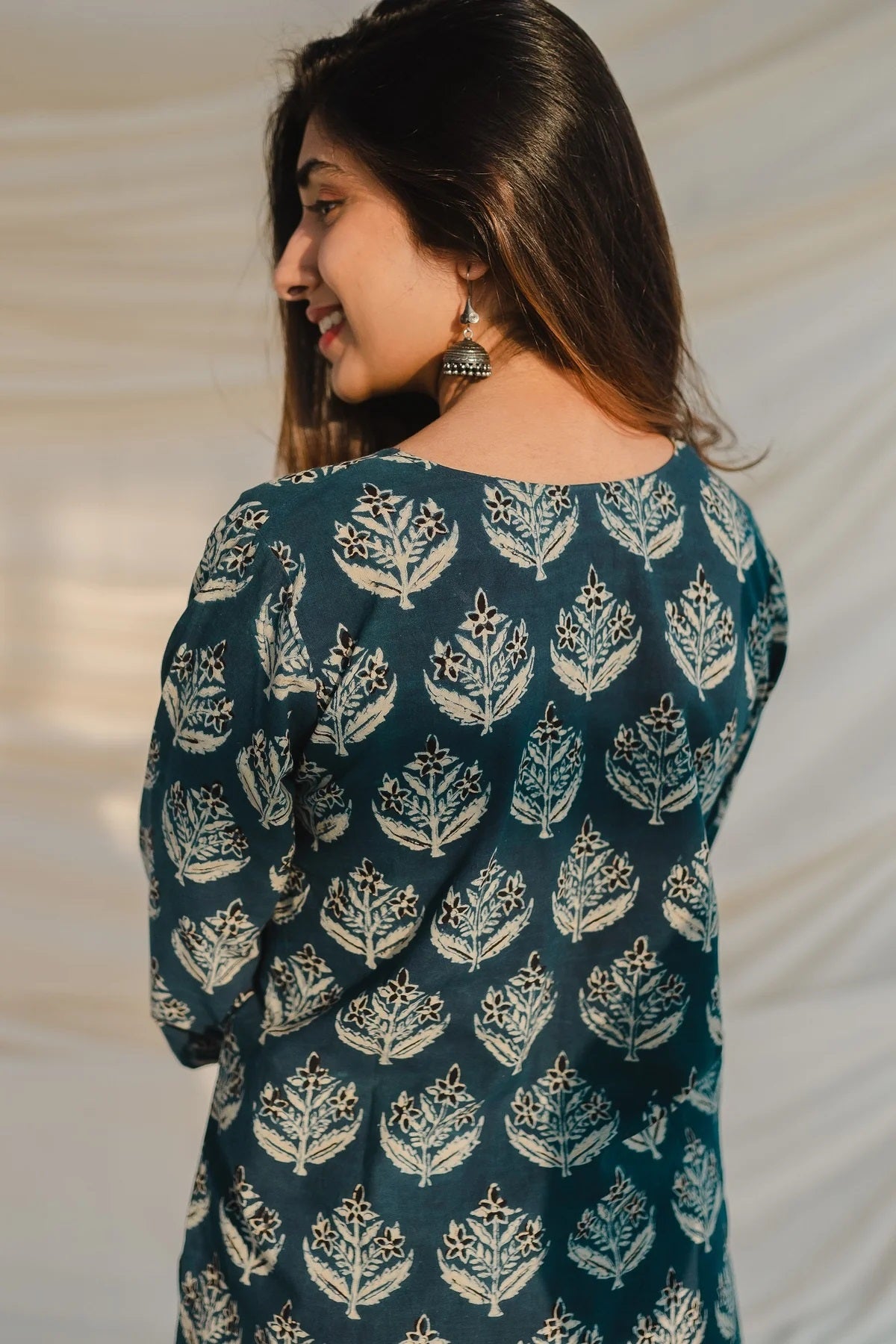 Ethnic Set Women Printed Straight Short Kurta
