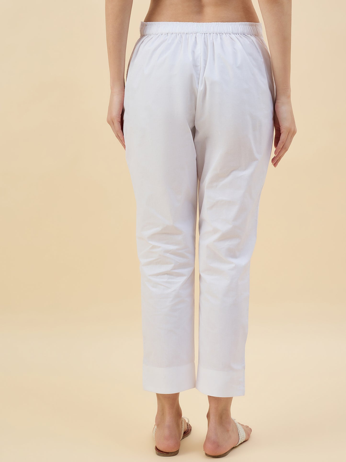 Ethnic Set Women Solid Trousers