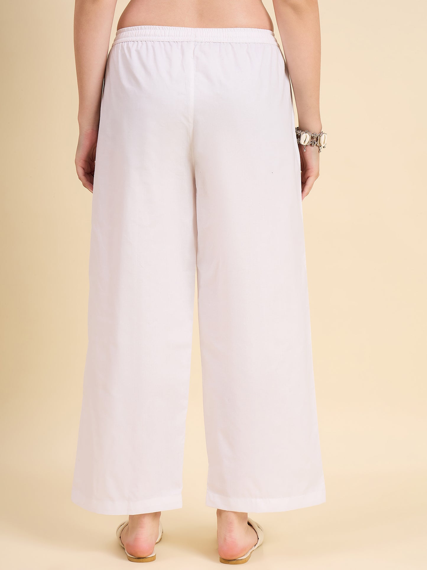 Ethnic Set Women Solid Palazzos