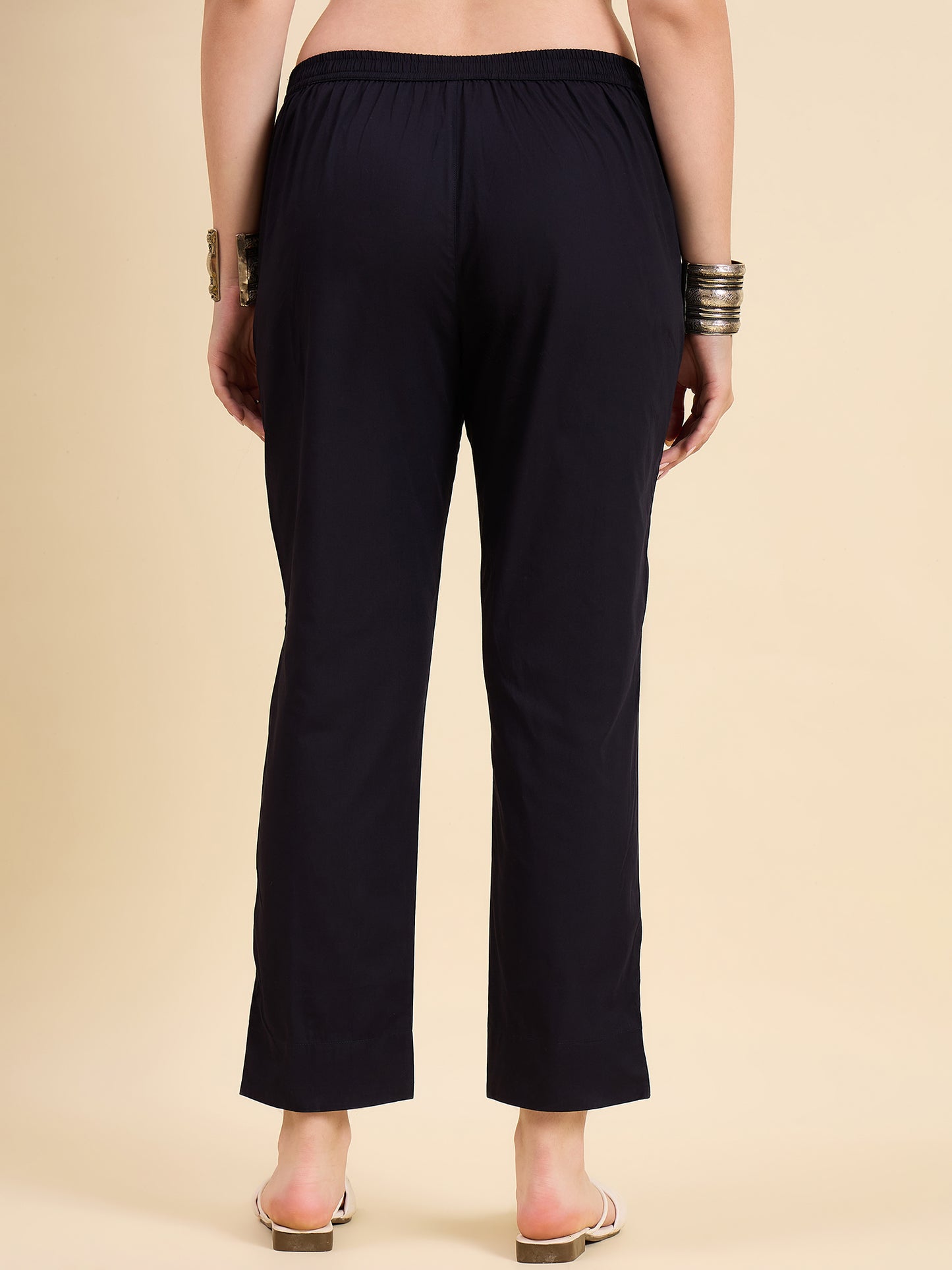 Ethnic Set Women Solid Trousers
