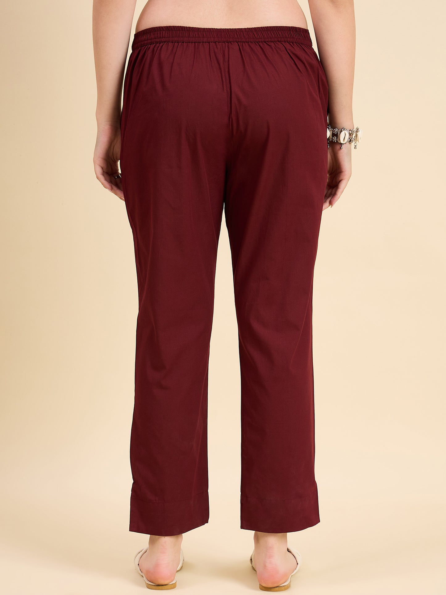 Ethnic Set Women Solid Trousers