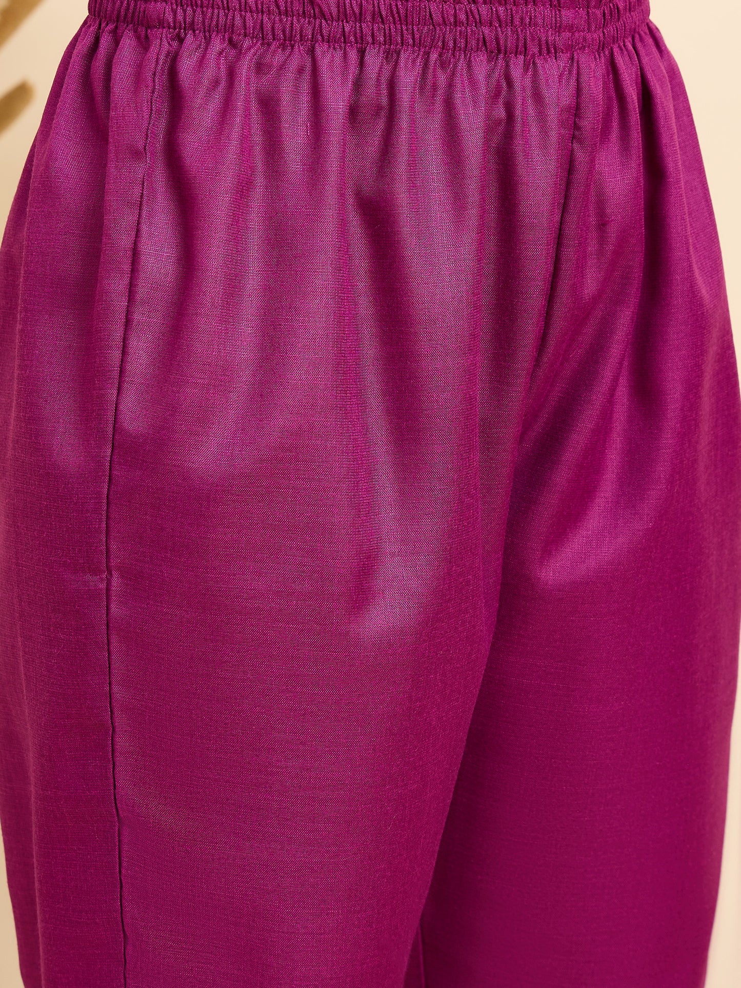 Ethnic Set Women Embroidered Pink Kurta And Pant Set With Dupatta