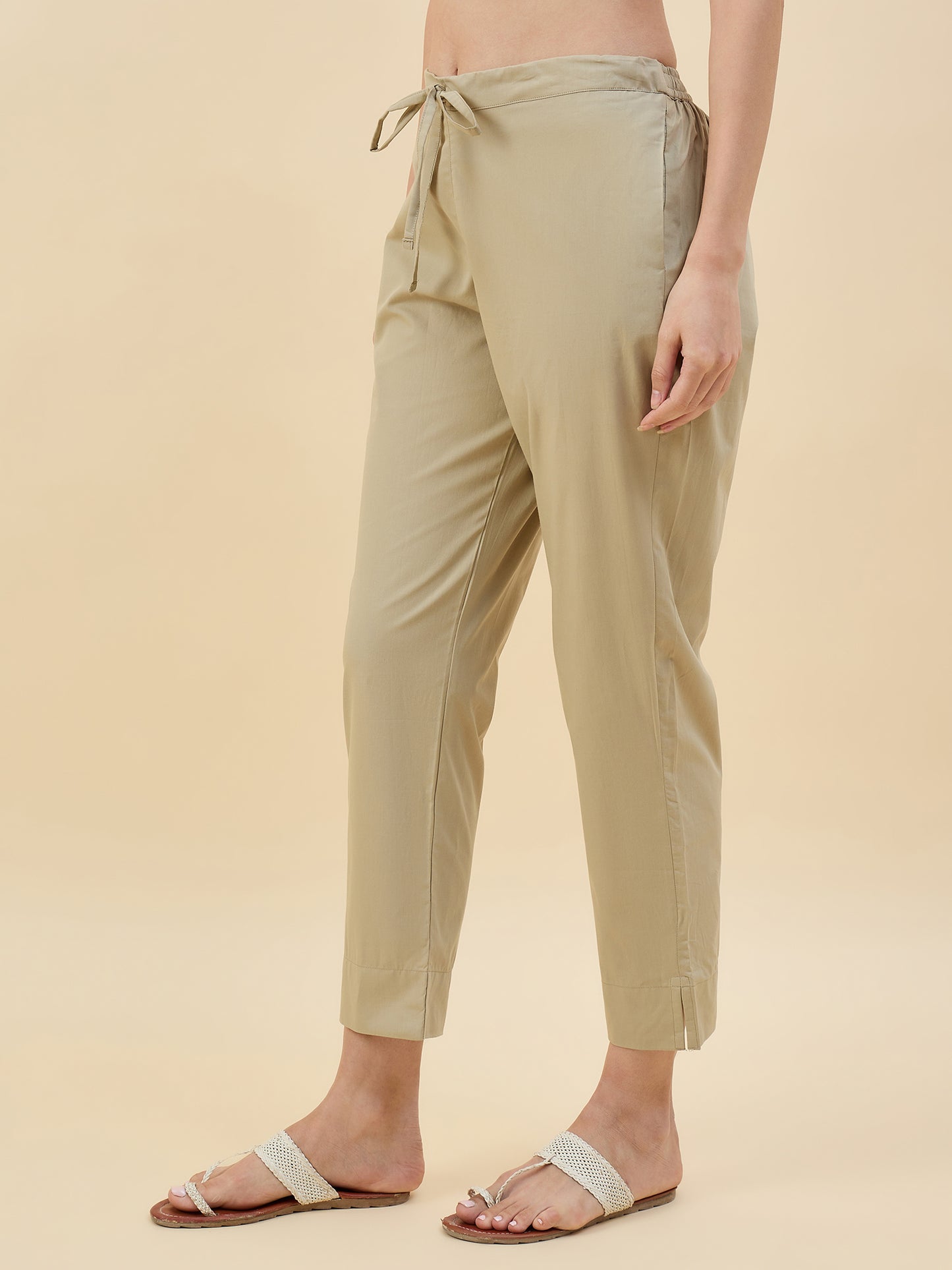 Ethnic Set Women Solid Trousers