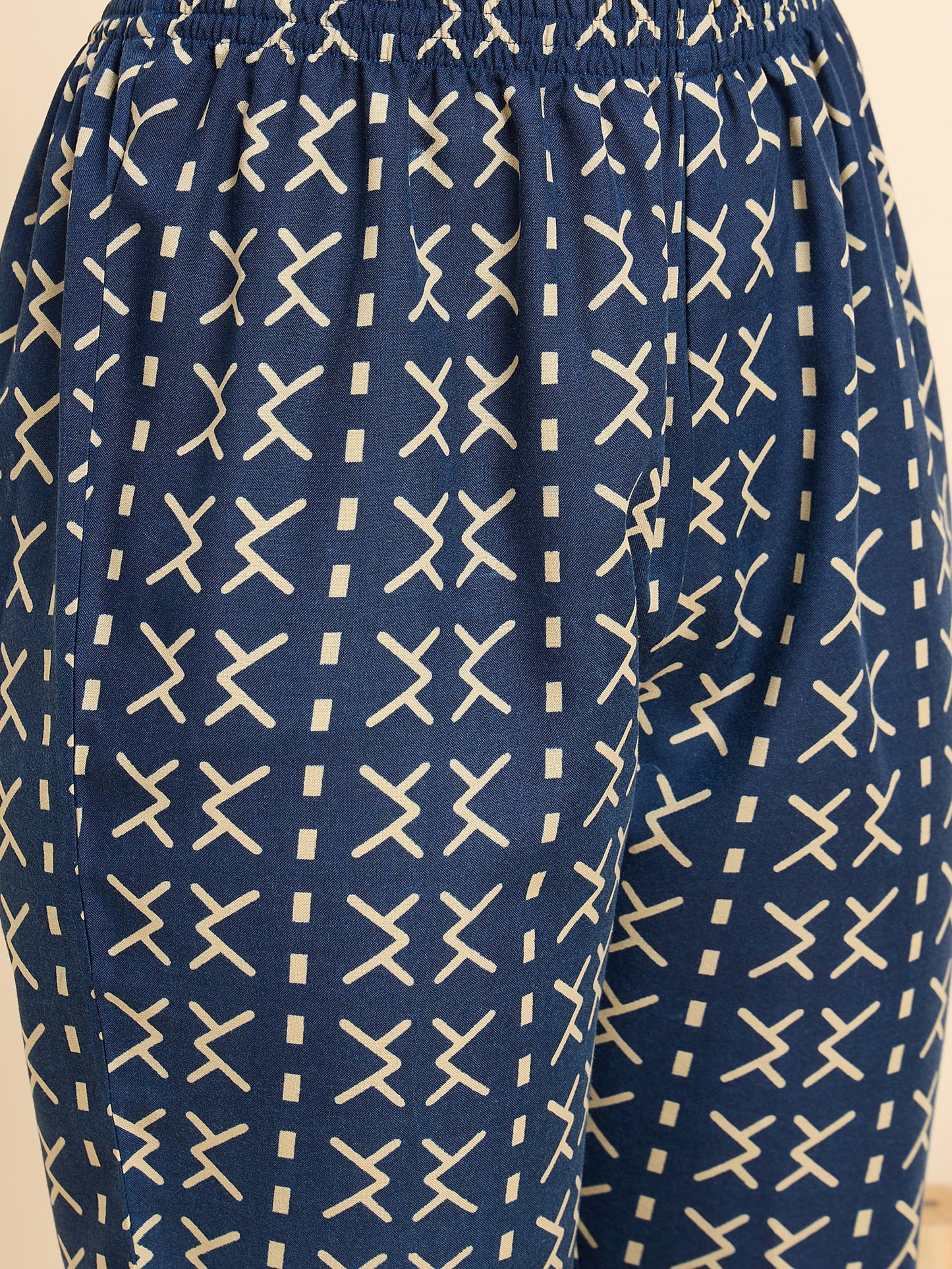 Ethnic Set Women Embroidered Straight Blue Kurta And Pant Set With Dupatta