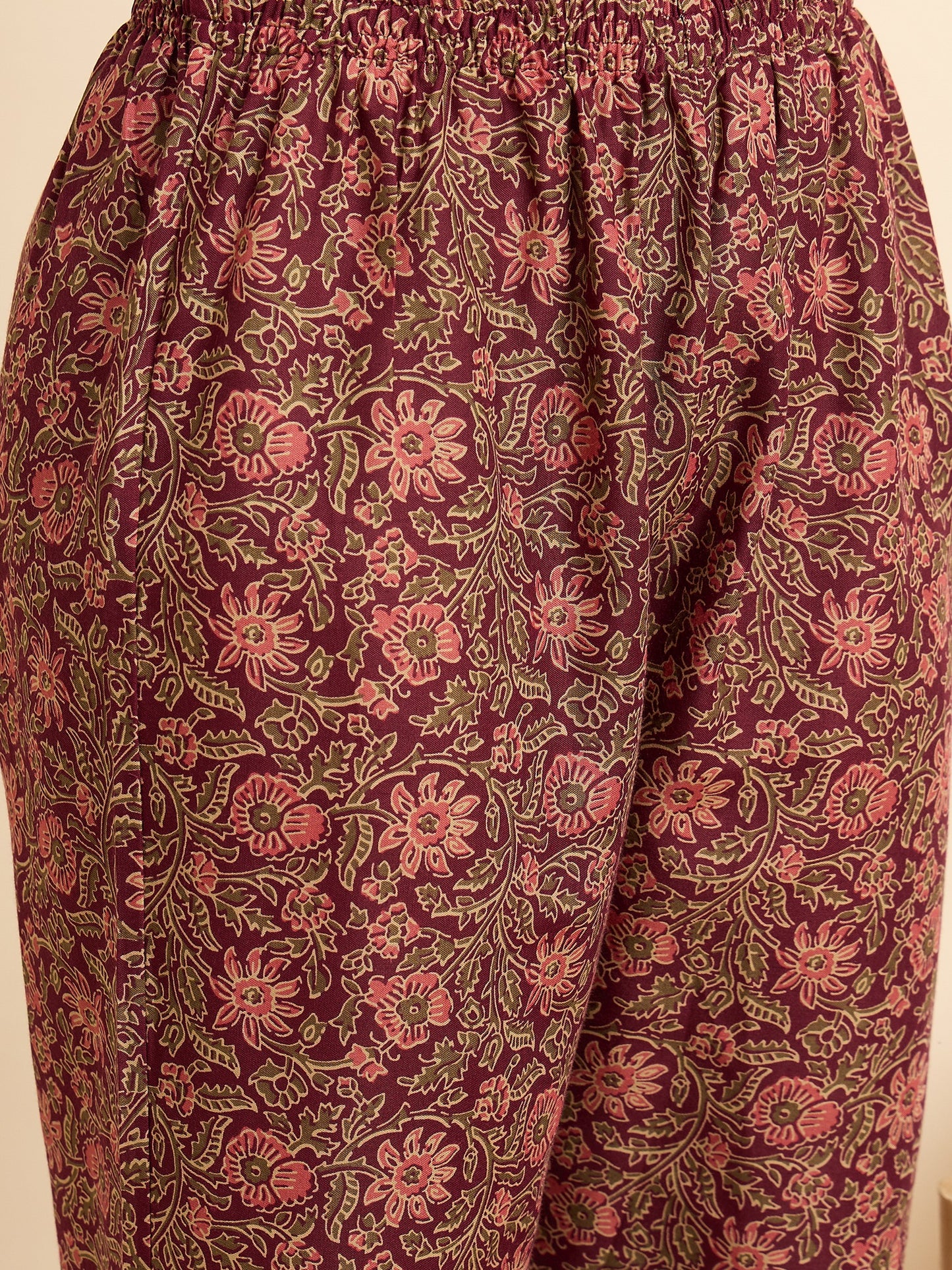 Ethnic Set Women Printed A-Line Kurta And Pant Set With Dupatta