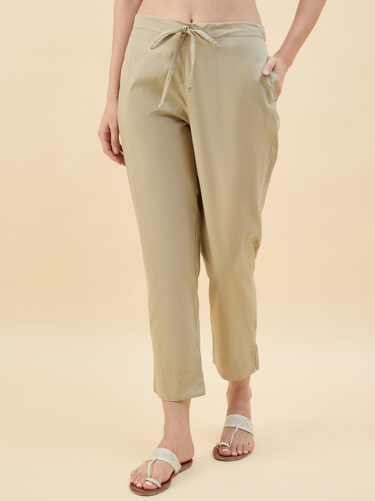 Ethnic Set Women Solid Trousers
