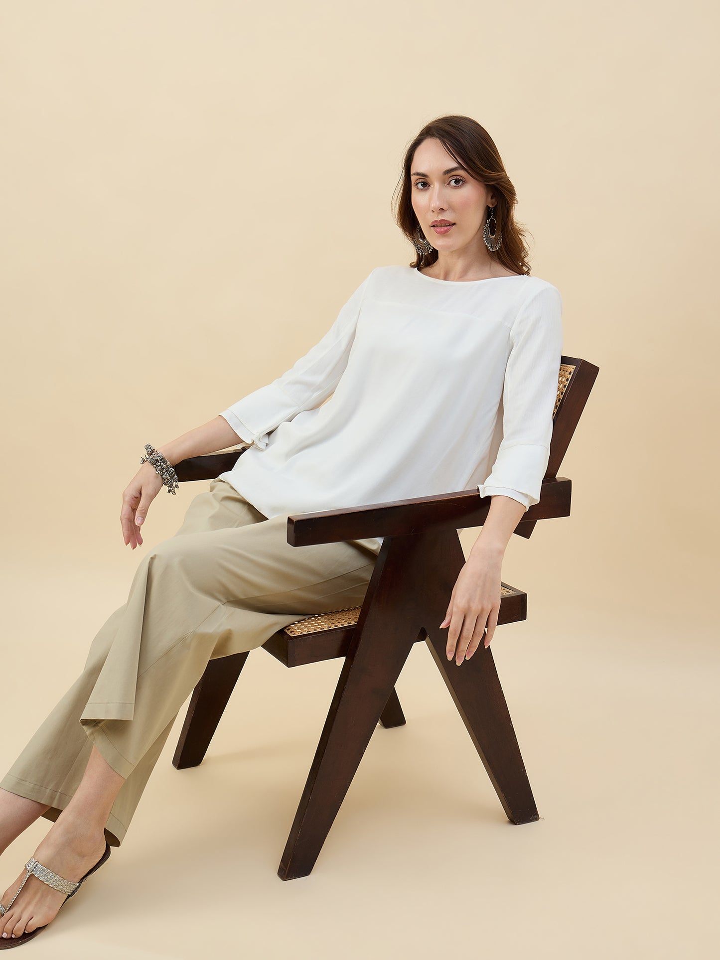 Ethnic Set women Solid  Cotton Palazzos