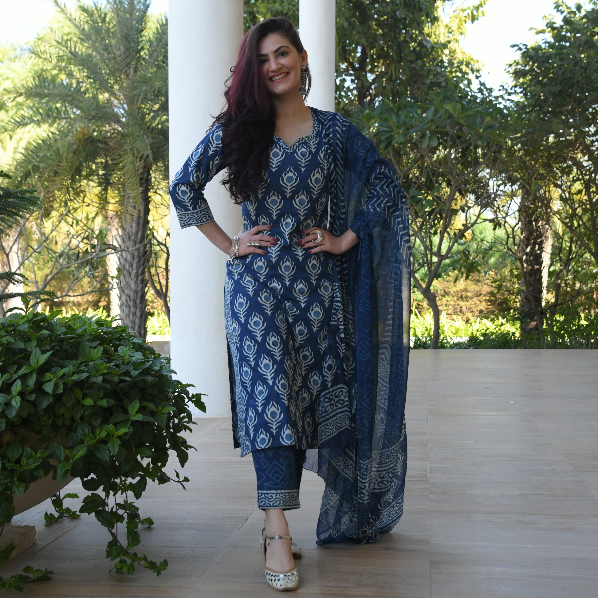 Kurta set ethnic fashion traditional cotton partiwear women clothing style Indian Ethnic Suit Palazzo pant Salwar Anarkali Lehenga Choli Bollywood Designer festive Printed wedding shaadi Collections Embroidered Ethnic Wear Outfits Attire Dresses Patterns