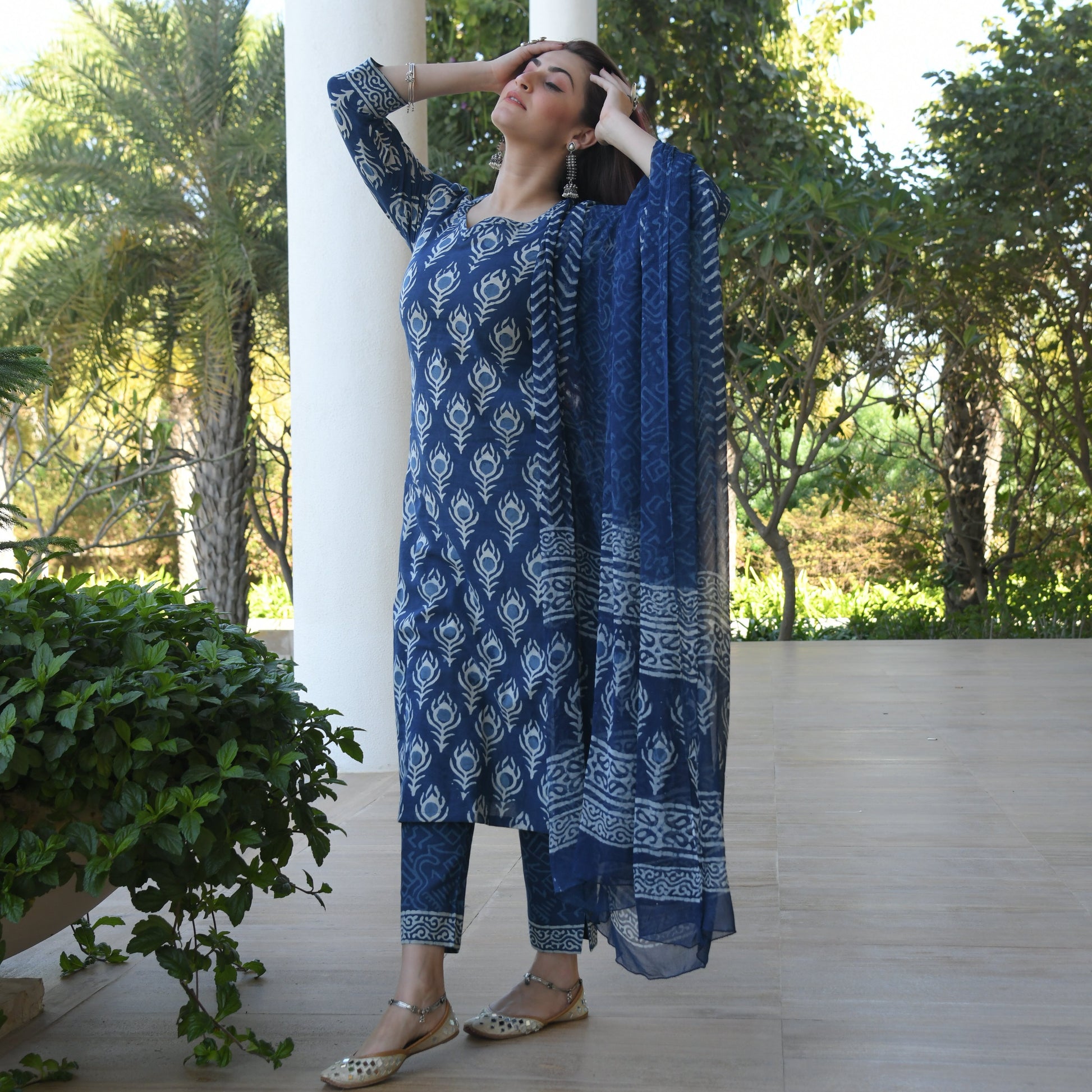 Kurta set ethnic fashion traditional cotton partiwear women clothing style Indian Ethnic Suit Palazzo pant Salwar Anarkali Lehenga Choli Bollywood Designer festive Printed wedding shaadi Collections Embroidered Ethnic Wear Outfits Attire Dresses Patterns