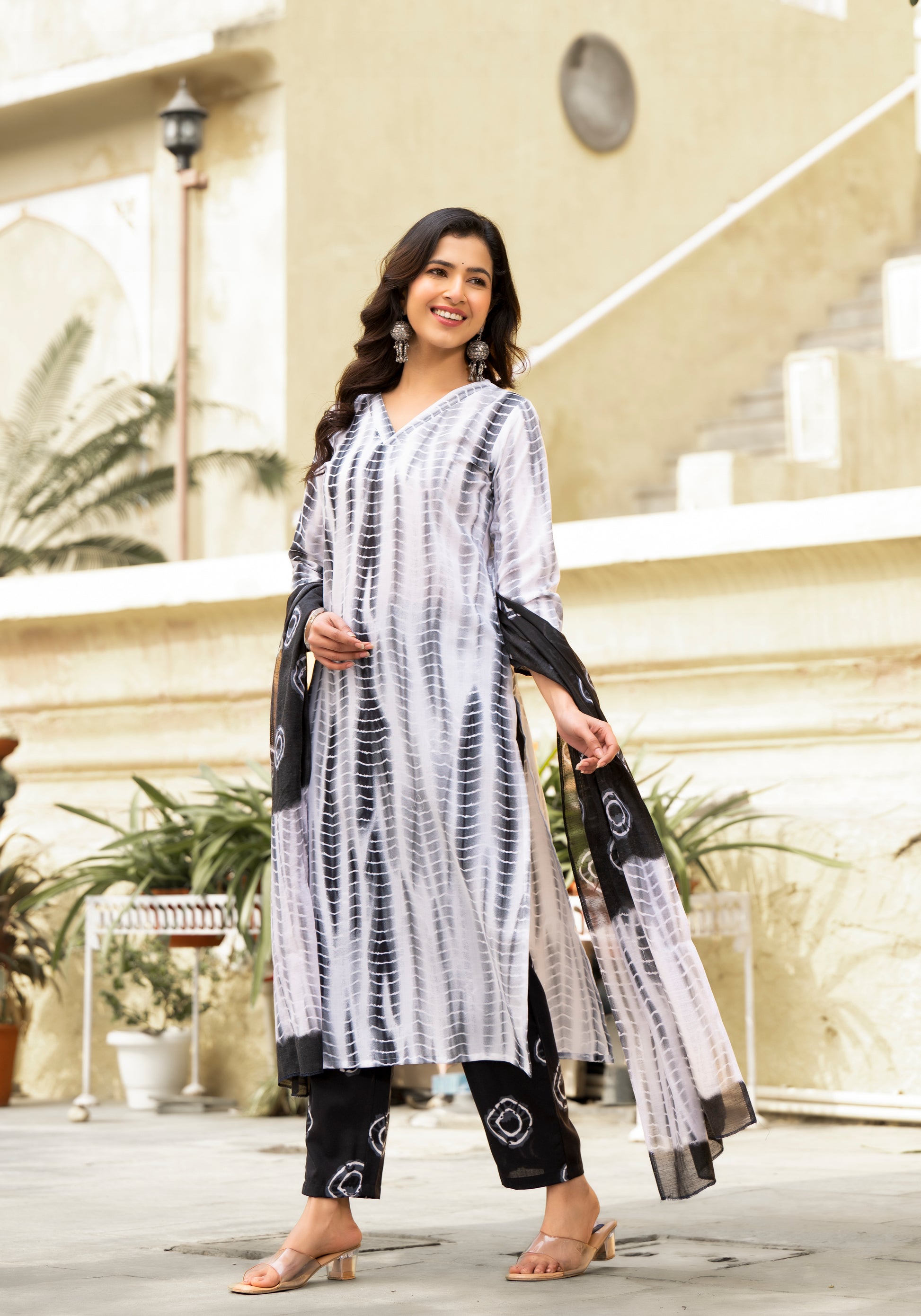 Ethnic Set women Shiburi Printed Kurta and Pant set with Dupatta - Ethnic Set
